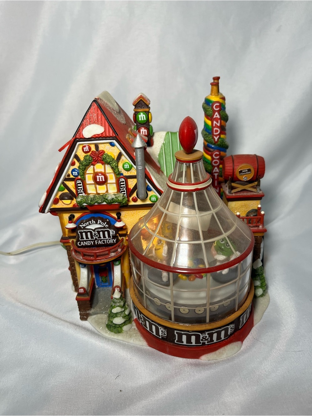 Department 56 North Pole M&M’s Candy Factory Lighted Animated Rotating 2004